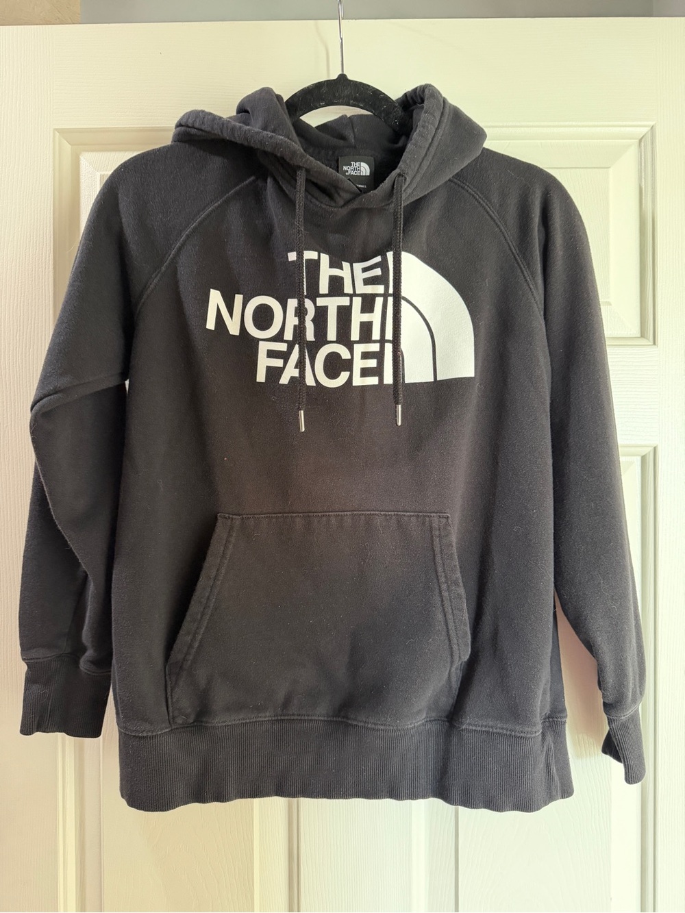 The North Face Black Hoodie with White Logo